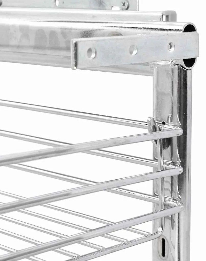 Unidade cestos arame para cozinha 3 pcs 47x25x56 cm prateado