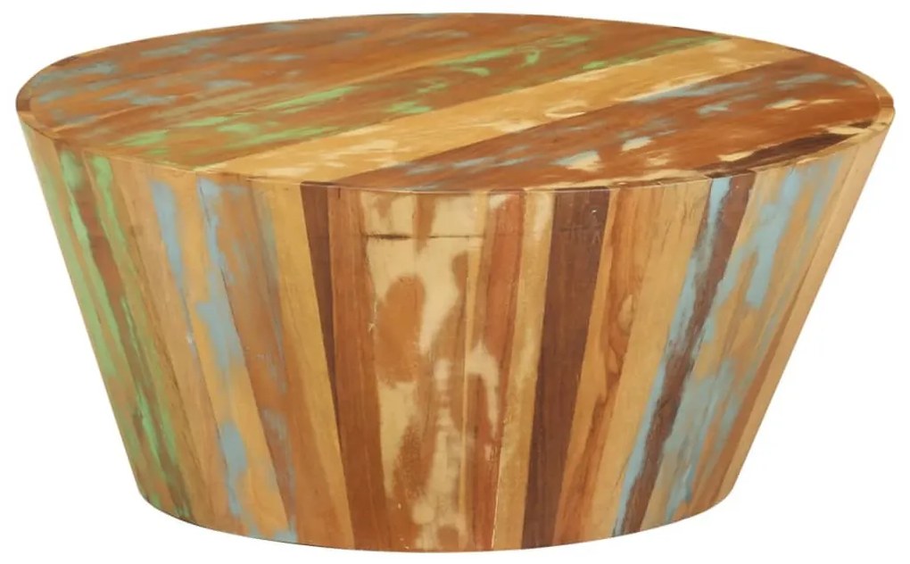 Mesa de centro Ø65x31 cm madeira recuperada maciça