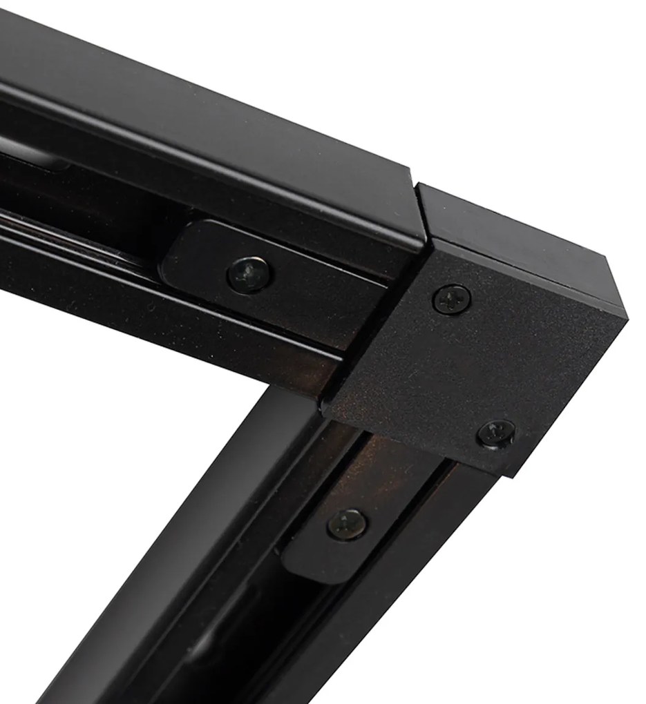 LED Sistema de calhas inteligente preto monofásico 5 luzes incl. Wifi GU10 - Jeany Moderno