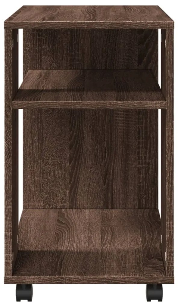 Mesa de apoio com rodas derivados de madeira carvalho castanho