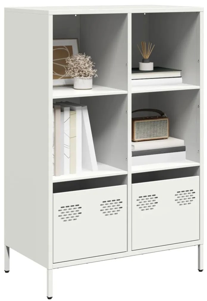 Móvel alto 68x39x103,5 cm aço branco