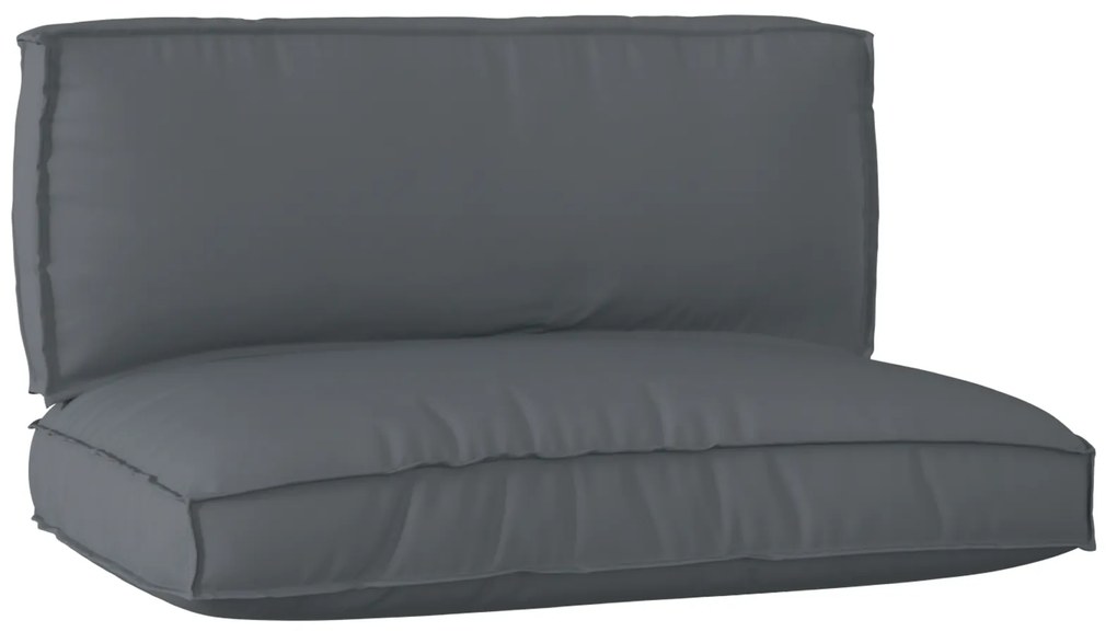 vidaXL Conjunto de Almofadas para Palete 2 pcs Antracite