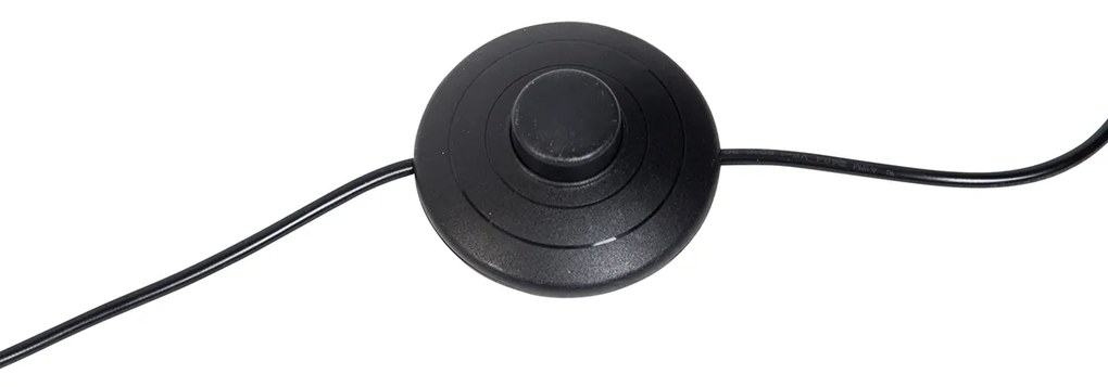 Candeeiro de pé de design preto com prata incl. LED regulável - Blaze Design