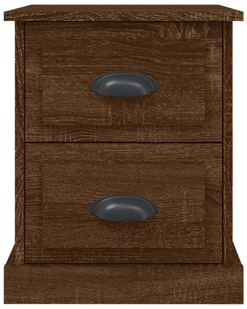 Mesa de cabeceira 2 pcs derivados de madeira carvalho castanho