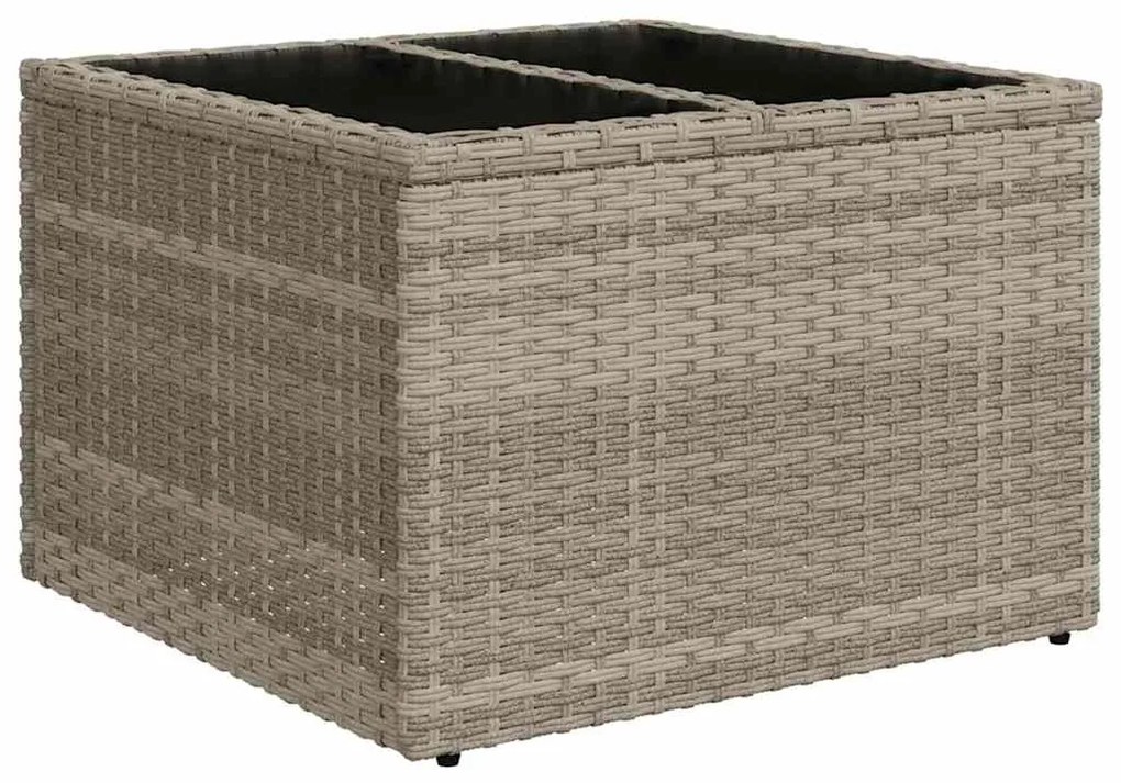 Conjunto de Sofá de Jardim 7 Peças com Almofadas Cinzas em Rattan Sint