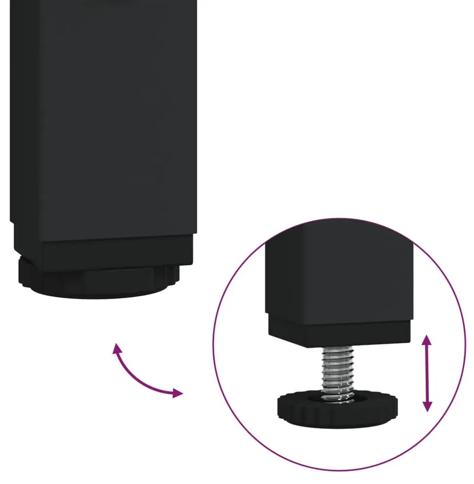 Suporte para roupas c/ prateleiras derivados de madeira preto