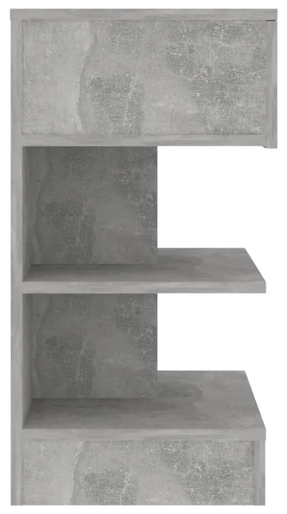 Mesas de cabeceira 2 pcs 40x35x65 cm cinzento cimento