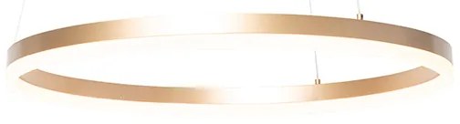 Candeeiro de suspensão design dourado 60 cm com LED regulável em 3 etapas - Anello Design