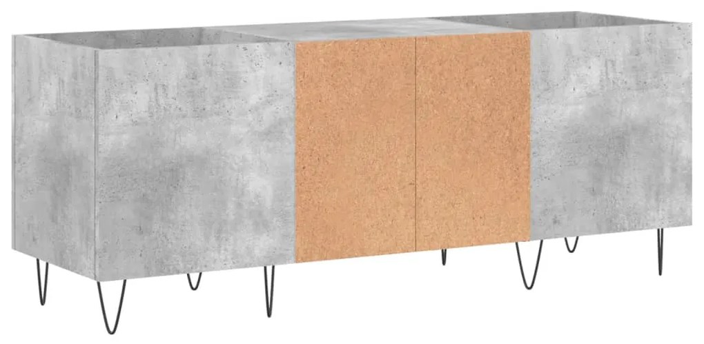 Armário p/ discos 121x38x48 cm derivados madeira cinza-cimento