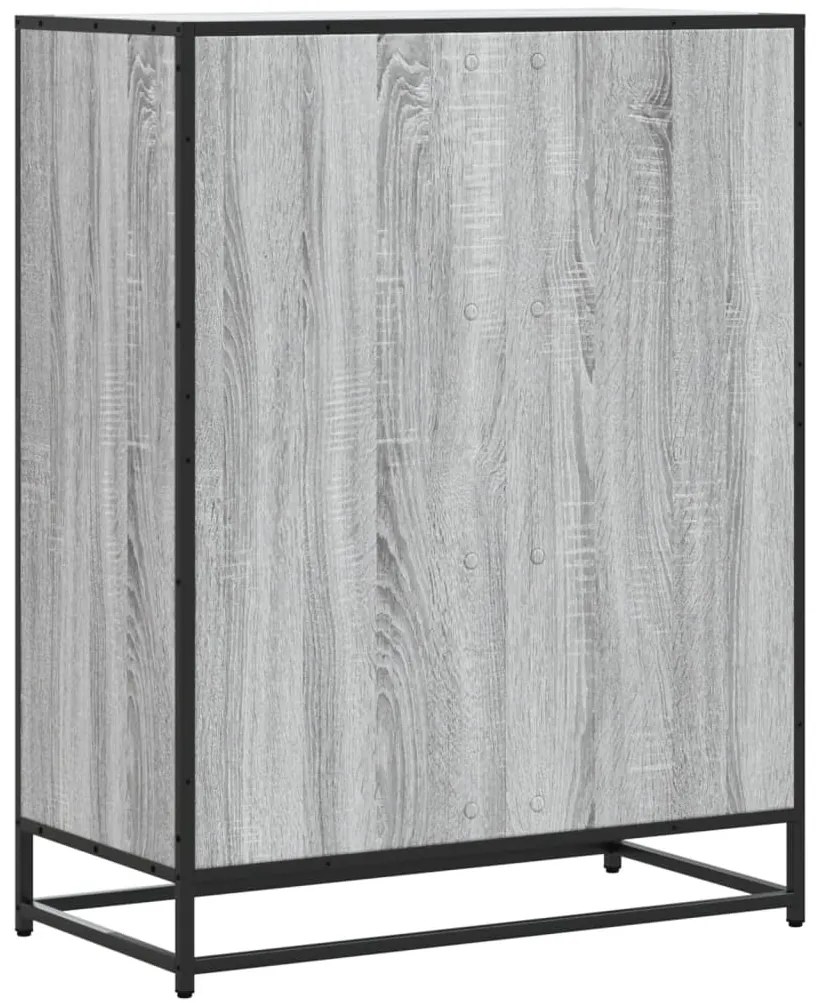 Sapateira 75x38x97,5 cm deriv. de madeira/metal cinzento sonoma