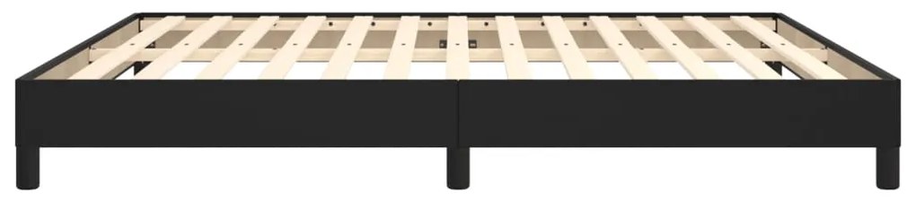 Estrutura de cama 160x200 cm couro artificial preto