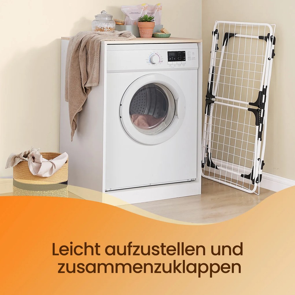 Estendal dobrável para roupa 56,5 x 173 x 96,5 cm Branco