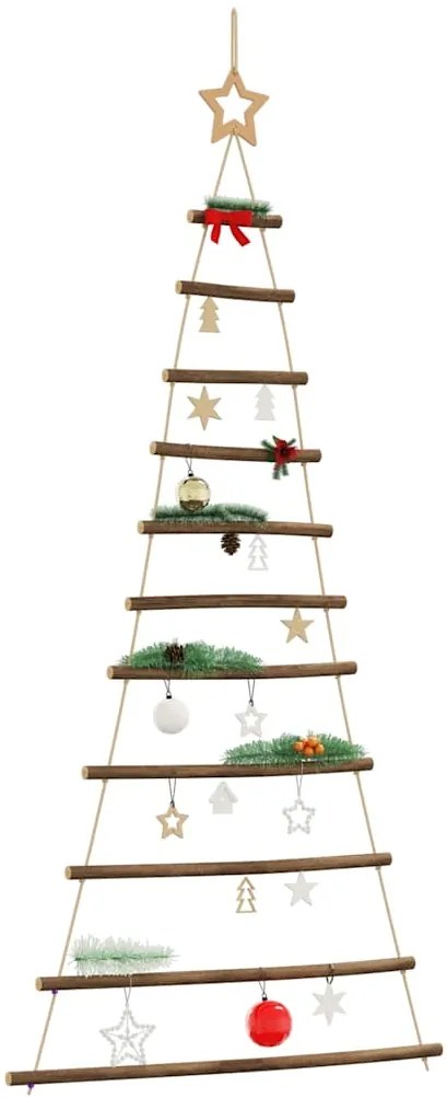 vidaXL Árvores de Natal penduradas com estrela no topo Ramo Natural