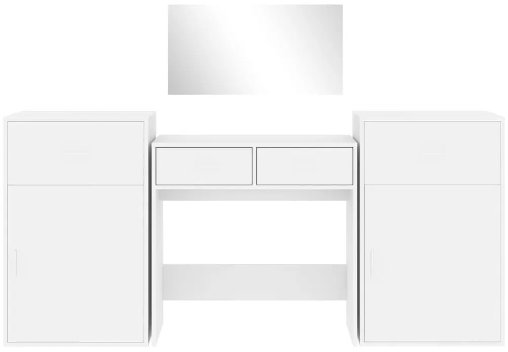 Conjunto de toucador 4 pcs derivados de madeira branco