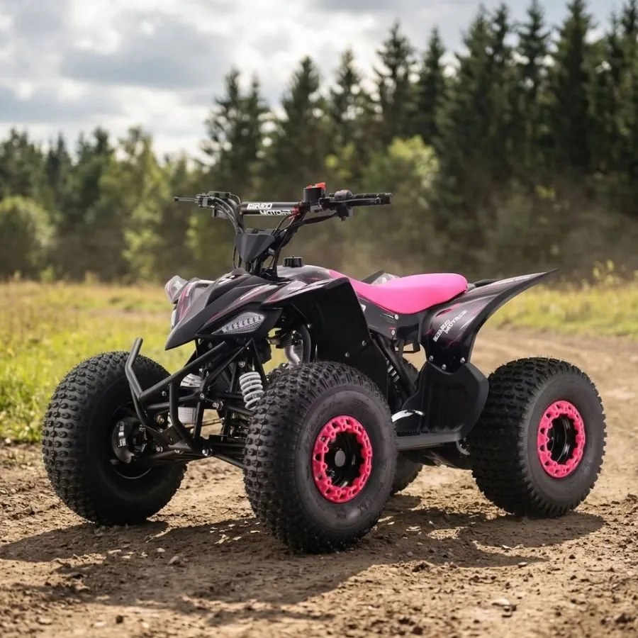 Moto 4 Crianças + 8 anos 125cc - Beneo Predator Até 55 Km/h com Limitador Rosa