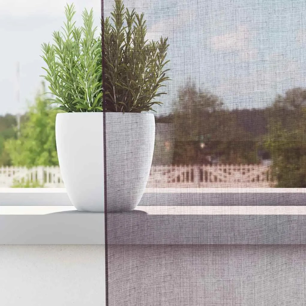 Cortinas de voile com ilhós 2 pcs roxo 140x175 cm