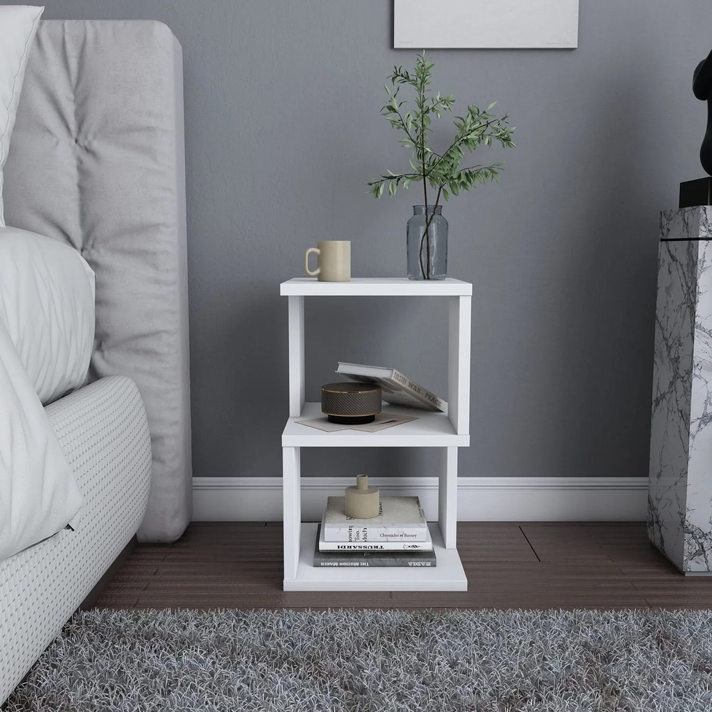 Mesa de Cabeceira Carter – Branco – 29,6x29,6x49,4 cm
