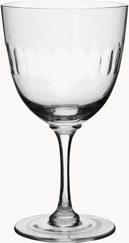 Copos de vinho em cristal artesanal Lens, conjunto de 2