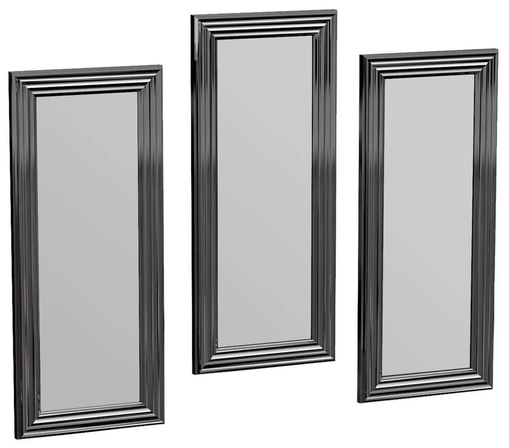 Conjunto de Espelhos Lavia – Prateado – 30x70x3 cm