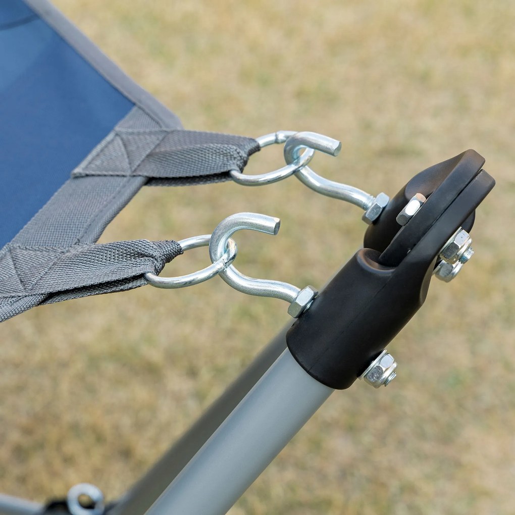 Rede de Jardim com Suporte Dobrável com Cama de Tecido Oxford e Malha