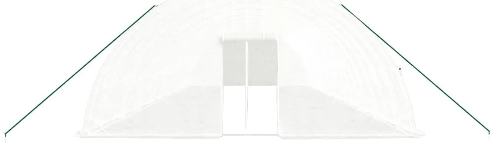 Estufa com estrutura de aço 108 m² 18x6x2,85 m branco