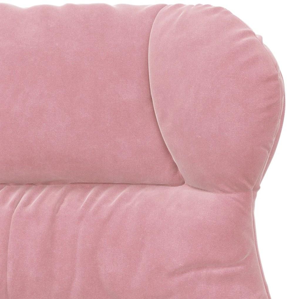 Poltrona Relaxante em Veludo Rosa