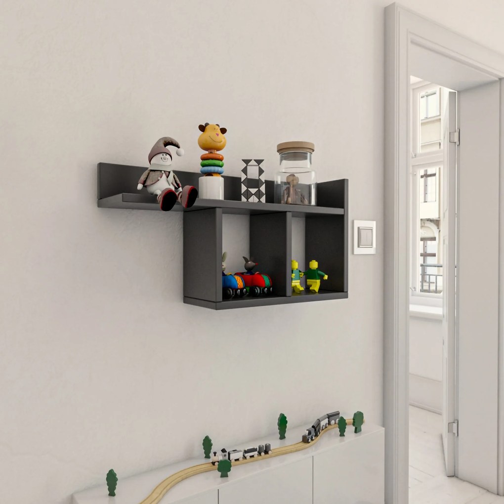 Prateleira de Parede Room – Antracite – 72x37x18 cm