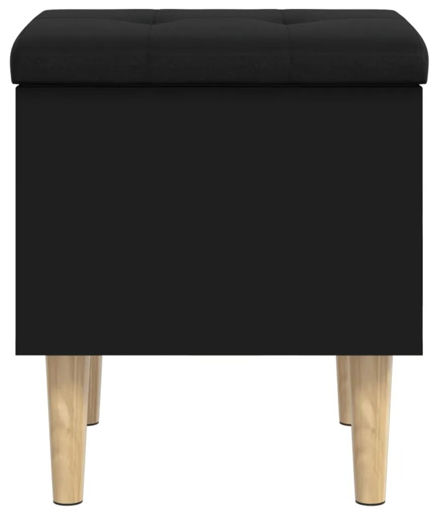 Banco de arrumação 42x42x46 cm derivados de madeira preto