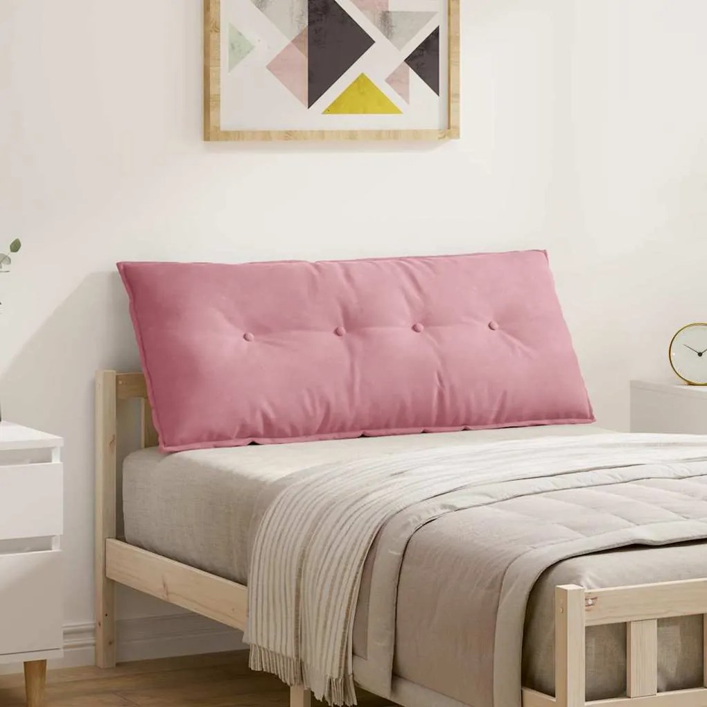 vidaXL Travesseiro para Costas Rosa 120 x 50 cm
