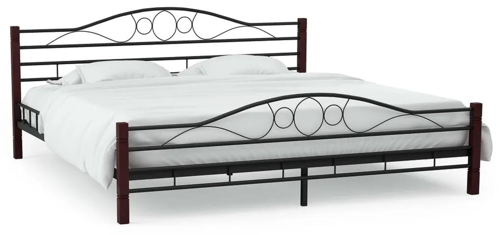 Estrutura de cama em metal preto 180x200 cm