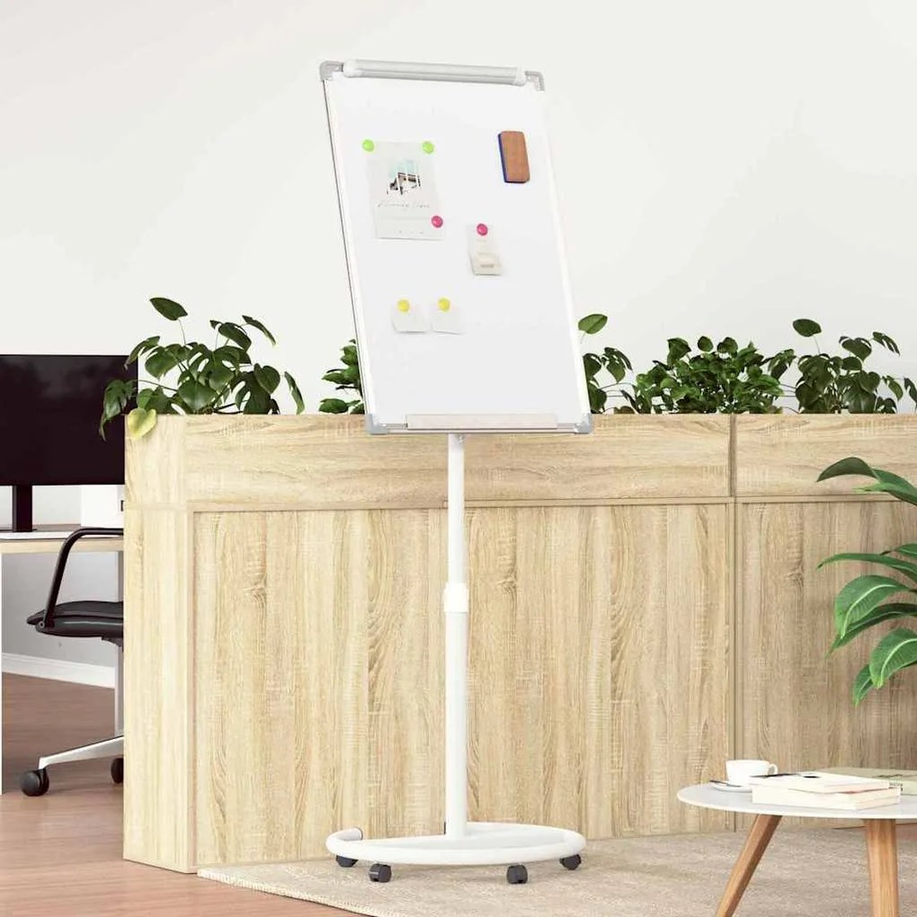 vidaXL Quadro branco magnético Cinza e Branco 62 x 62,5 x 197 cm EPS