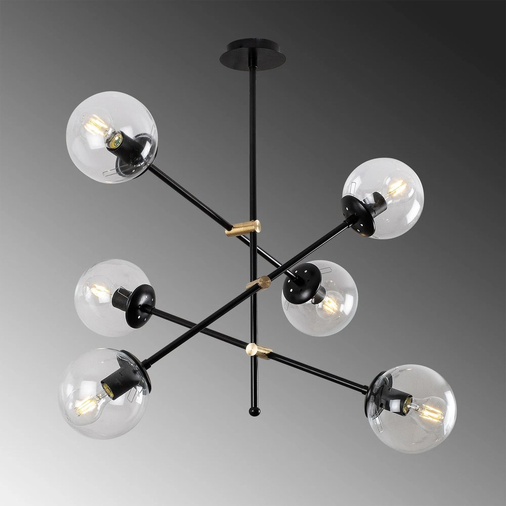 Chandelier Martı – Preto – 82 cm x 76 cm