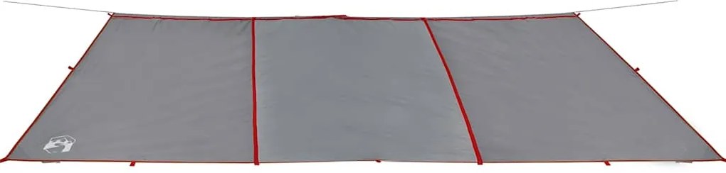 Lona de campismo 420x440 cm impermeável cinzento e laranja