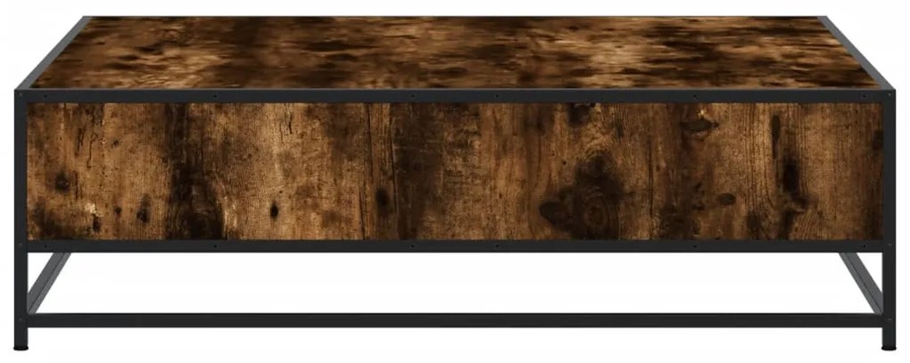 Mesa de centro derivados de madeira e metal carvalho fumado