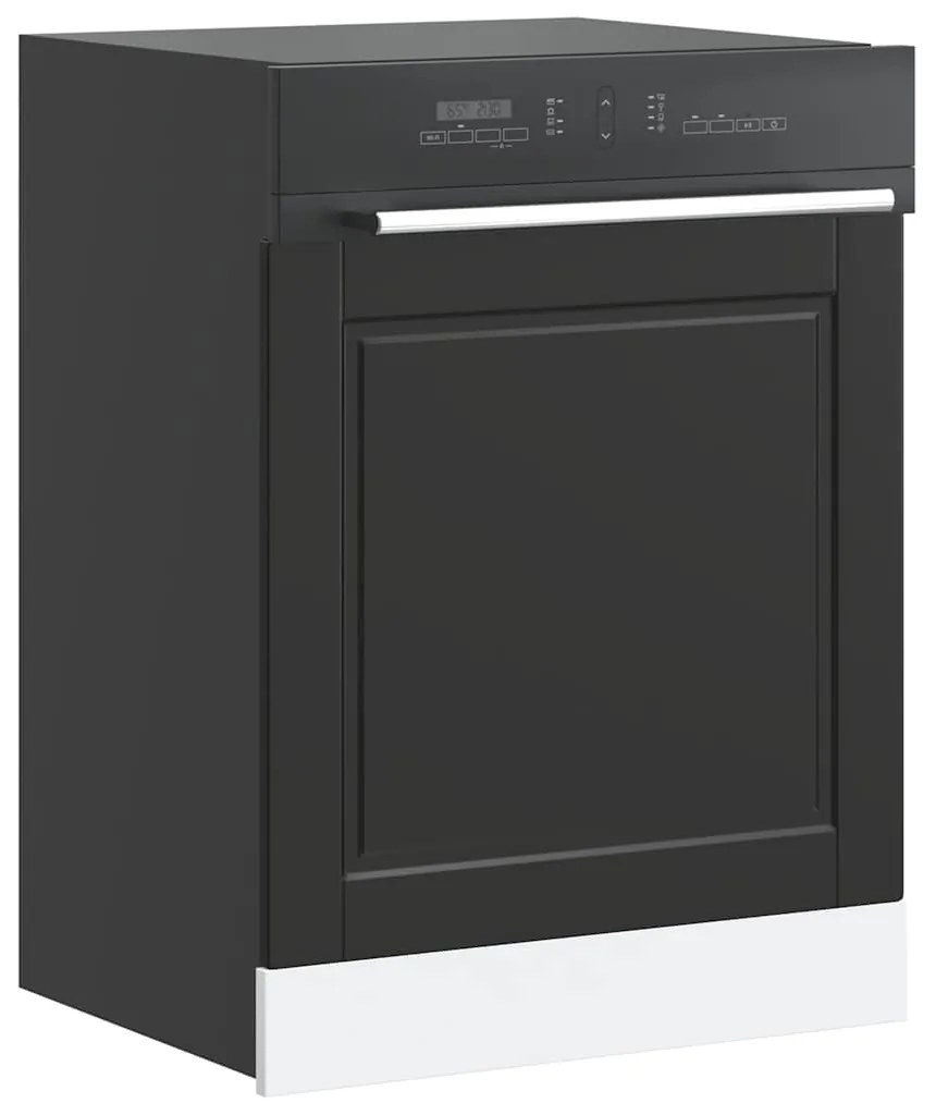 vidaXL Painel máquina lavar louça Porto preto 60x1,5x67 cm