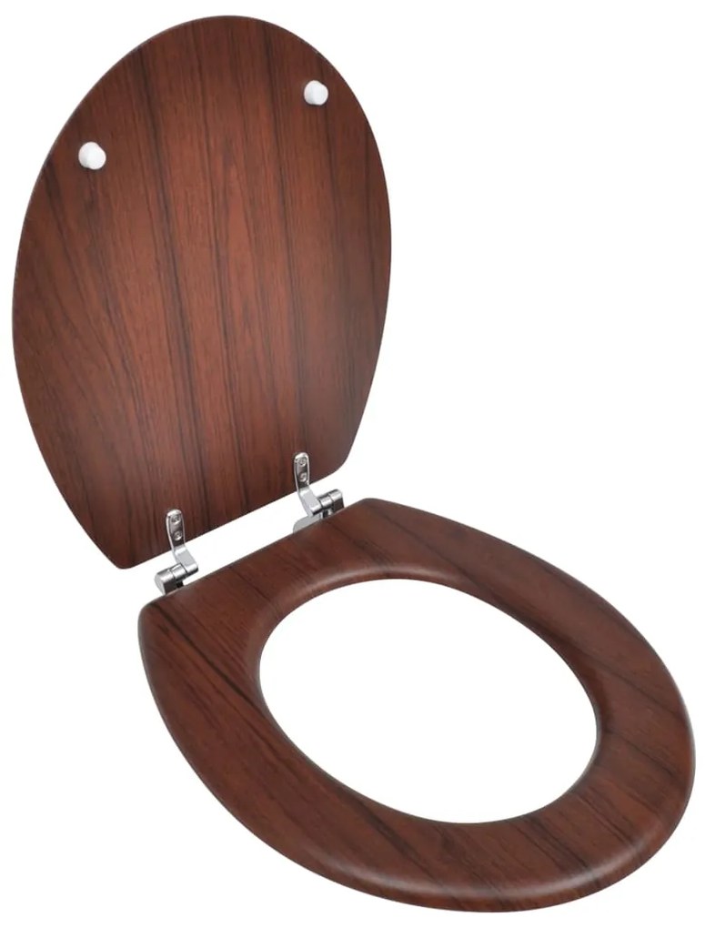 140803 vidaXL Assento de sanita com tampa design simples MDF castanho
