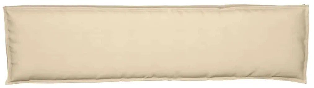 almofadas para pallet para banco 2 pcs Bege 150x40x8 cm tecido Oxford