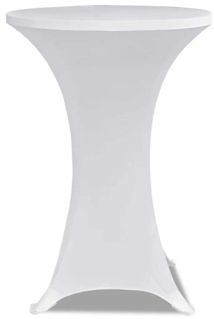 Toalha de Mesa elástica Ø80, Branca / 2 peças
