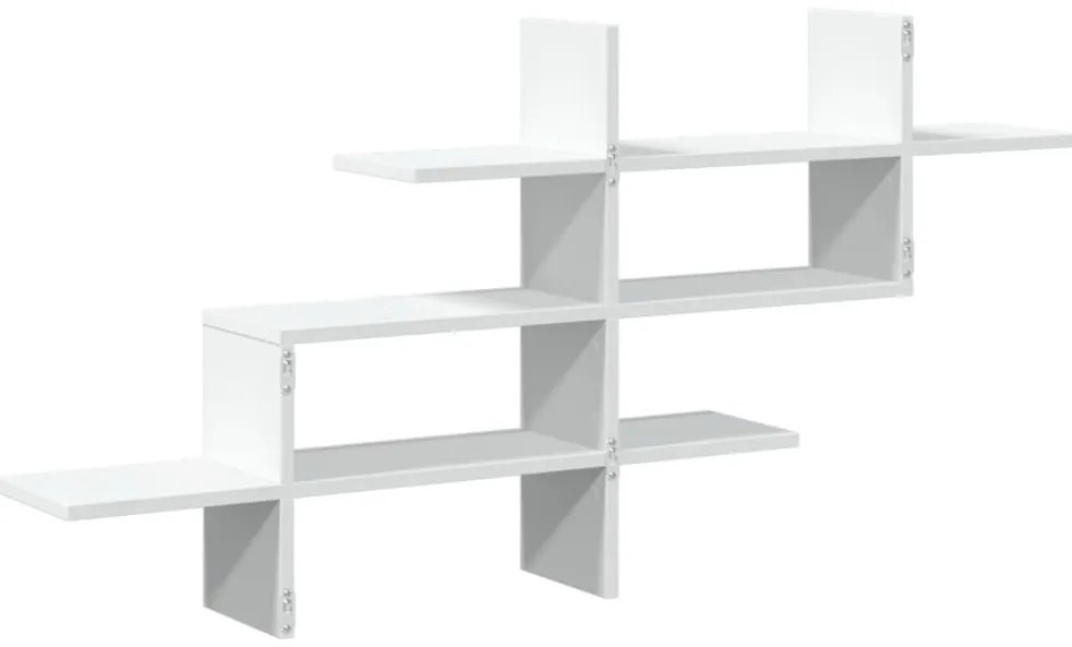 Prateleira parede 124,5x18x60,5 cm derivados de madeira branco