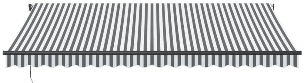 Toldo retrátil automático 450x350 cm antracite e branco