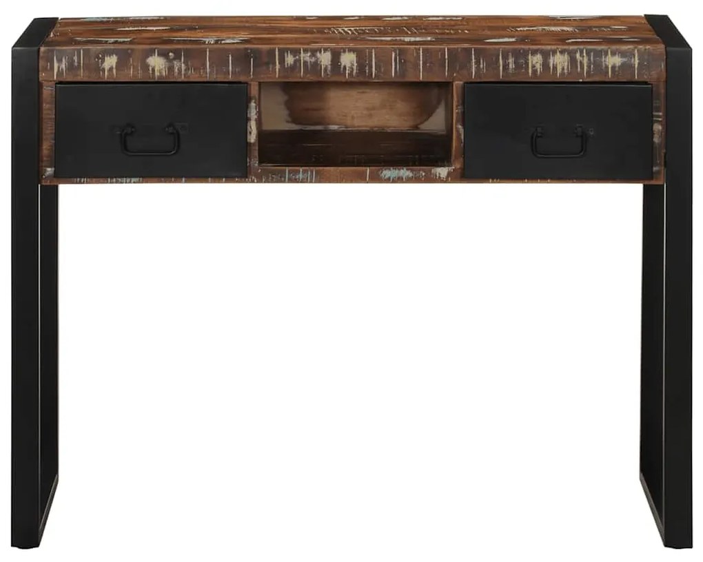 Mesa consola multicor 100x35x75 cm madeira maciça recuperada