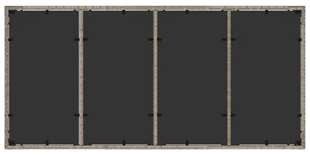 Conjunto de Jantar para Jardim 9 pcs Cinzento-claro