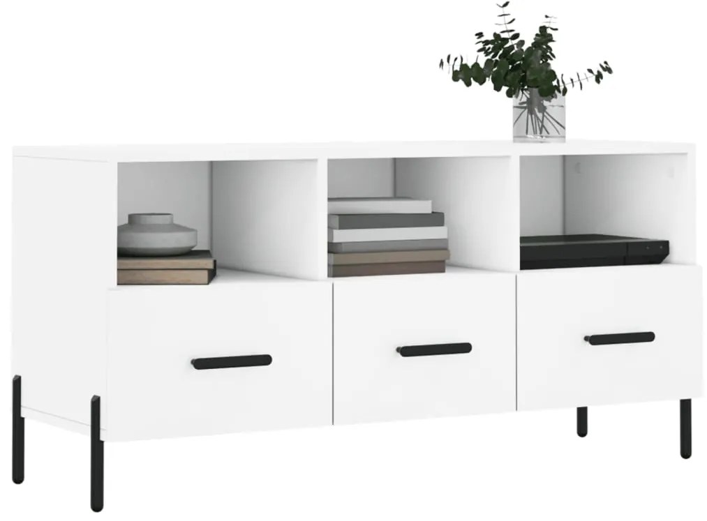 Móvel de TV 102x36x50 cm derivados de madeira branco