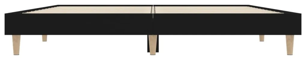 Estrutura de cama 140x190 cm derivados de madeira preto