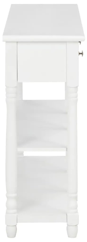 Mesa consola 110x30x76 cm derivados de madeira branco