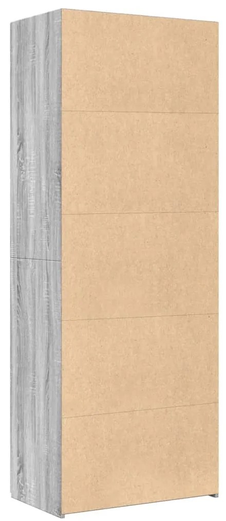 Armário alto 70x42,5x185 cm derivados madeira cinzento sonoma