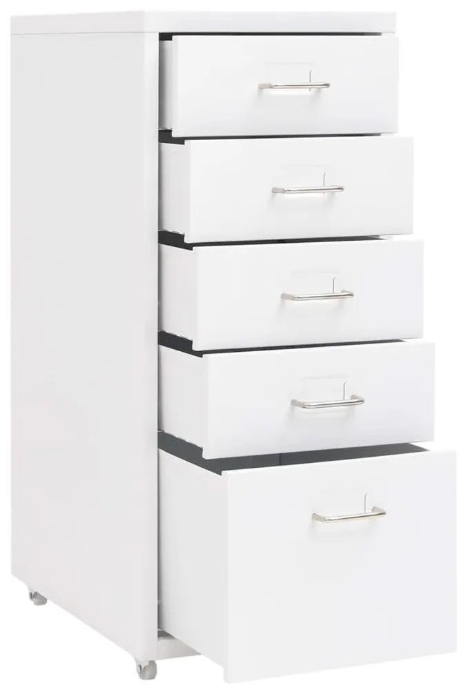 Arquivador móvel 28x41x69 cm metal branco