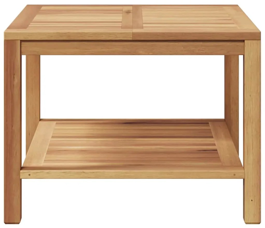 Mesa de centro Castanho 60 x 60 x 45 cm Madeira de teca sólida