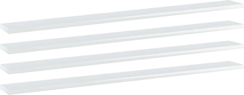 vidaXL Prateleiras para estante 4pcs 100x10x1,5cm contraplacado branco