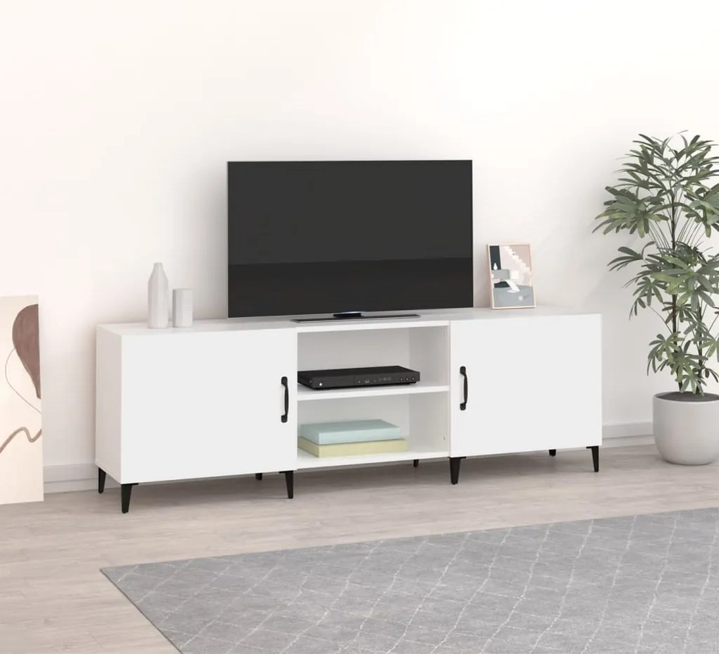 Móvel para TV 150x30x50 cm derivados de madeira branco